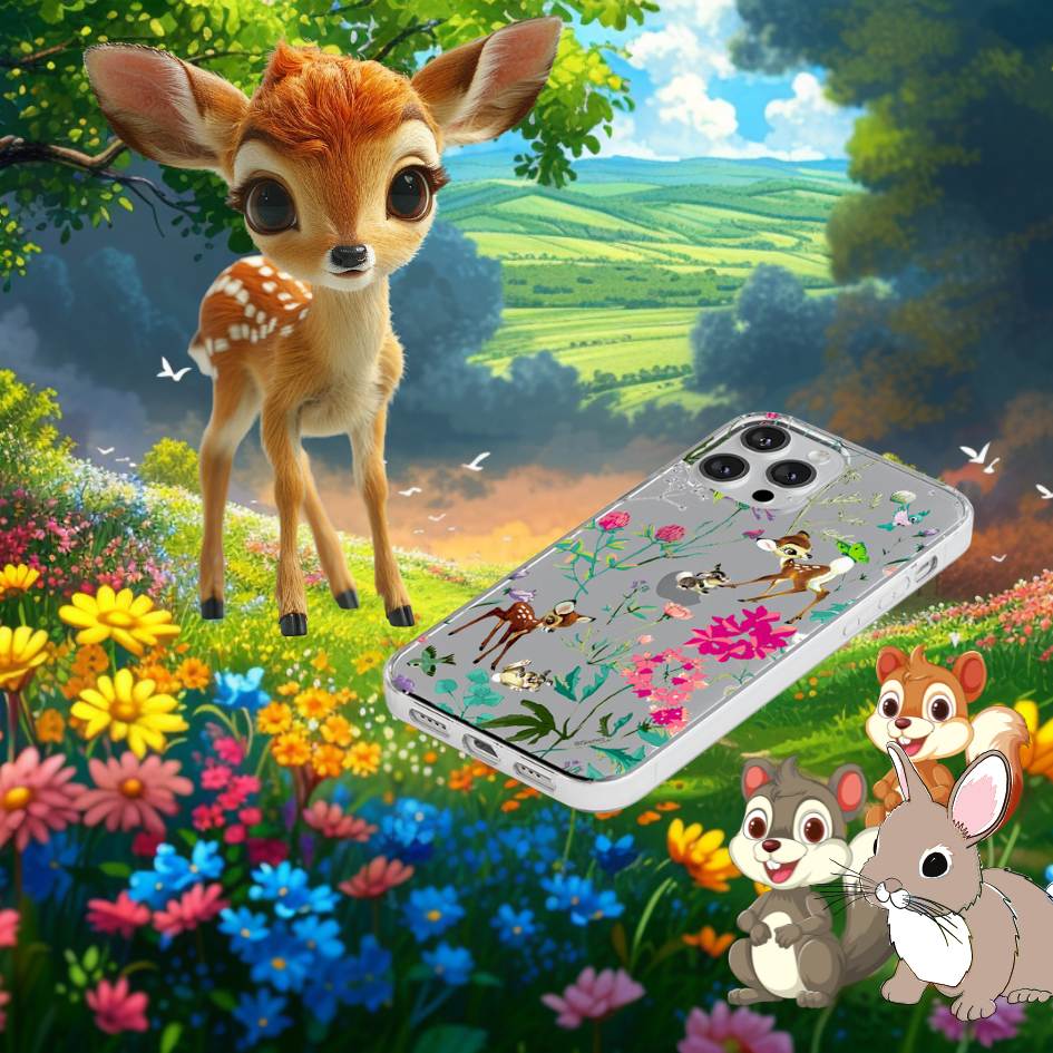 Husa de Protectie Silicon Disney Bambi Transparenta Iphone 11 Originala - 1 | YEO